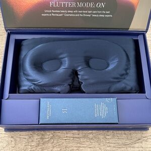 Blue Silk Eye Mask and Revitalash Set